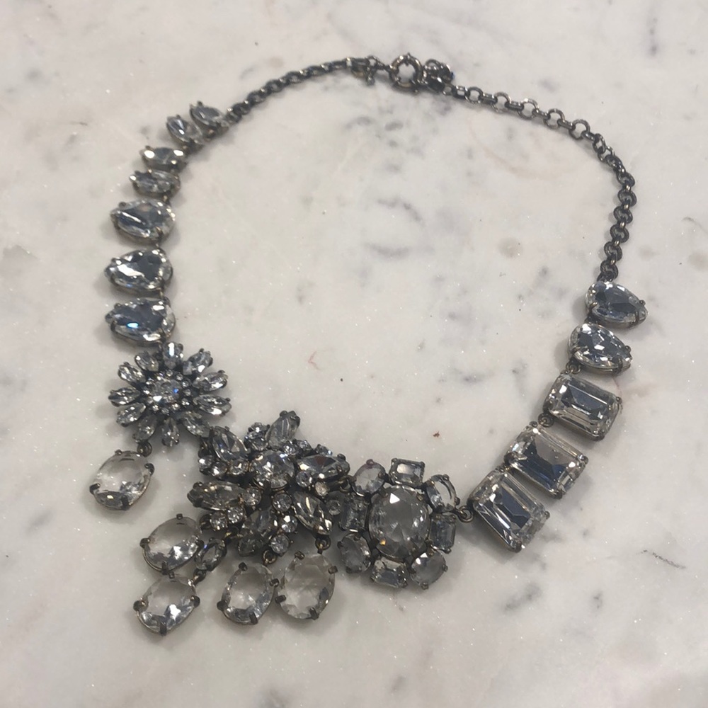 Silver J Crew Statement Necklace